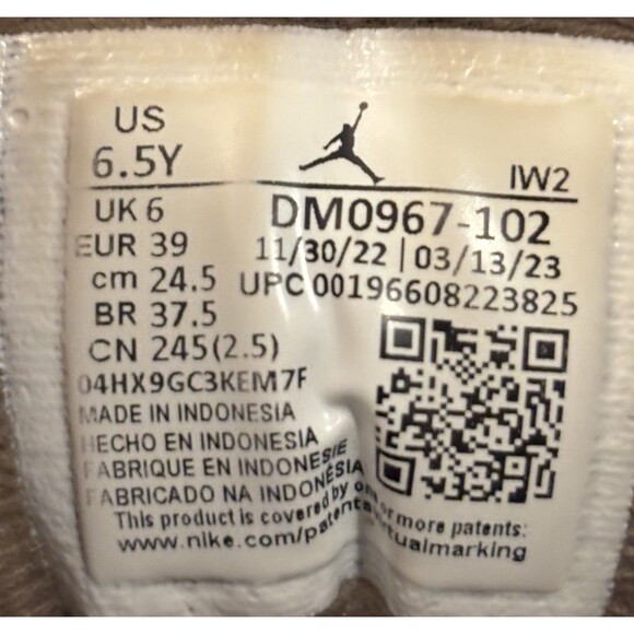 Nike Air Jordan 3 Retro Palomino Kids Sz 6.5y CT8532-102 - Picture 7 of 7